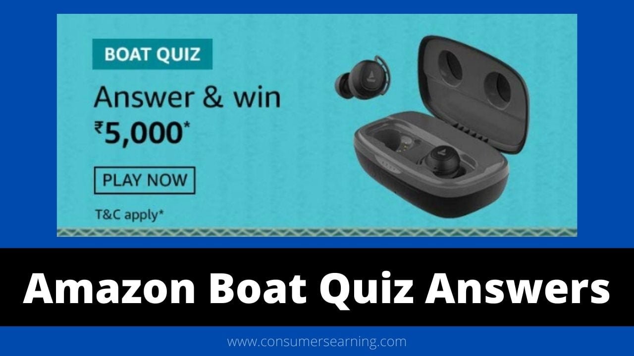 Amazon Boat Quiz Answers Win Free Rs.5000 Amazon Pay Balance