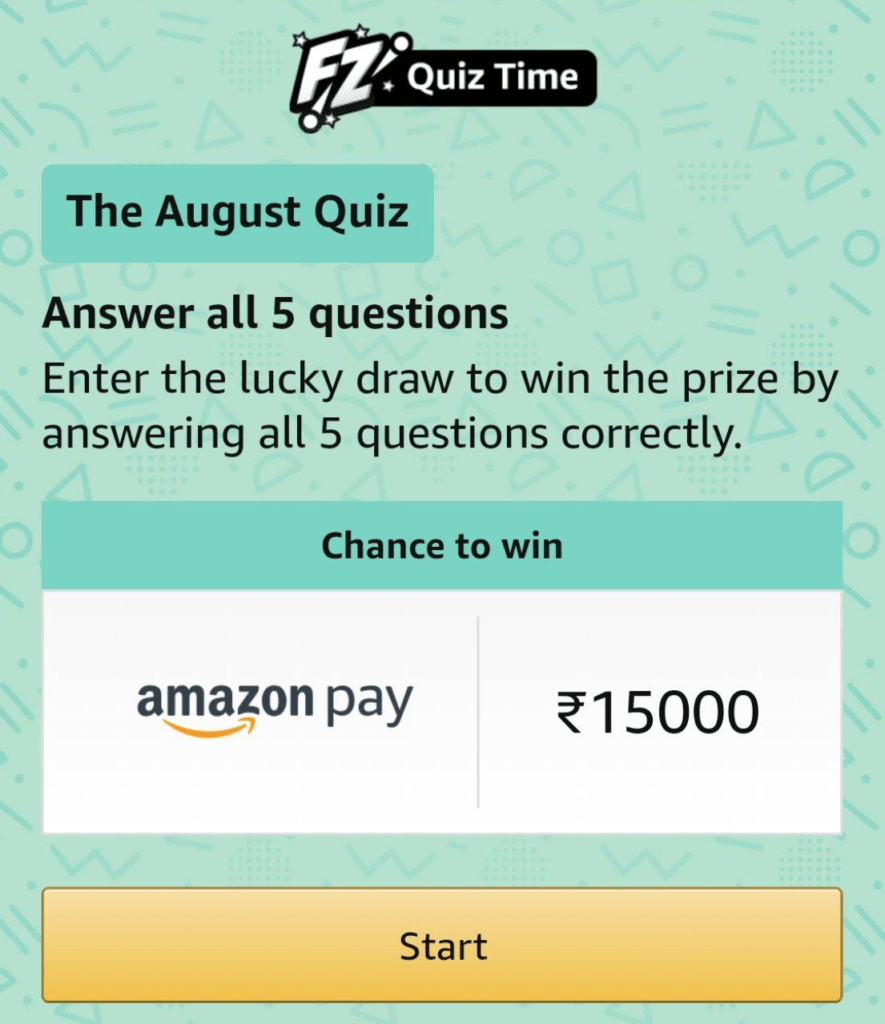 Amazon The August Quiz Answers