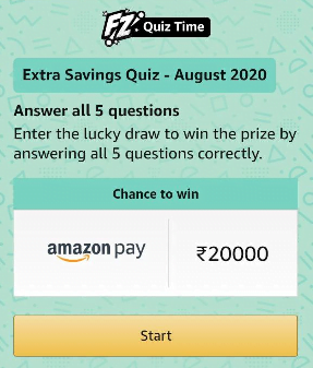 Amazon Business Extra Saving Quiz Answers - Win ₹20000 Pay Balance 4 Amazon Business Extra Saving Quiz Answers