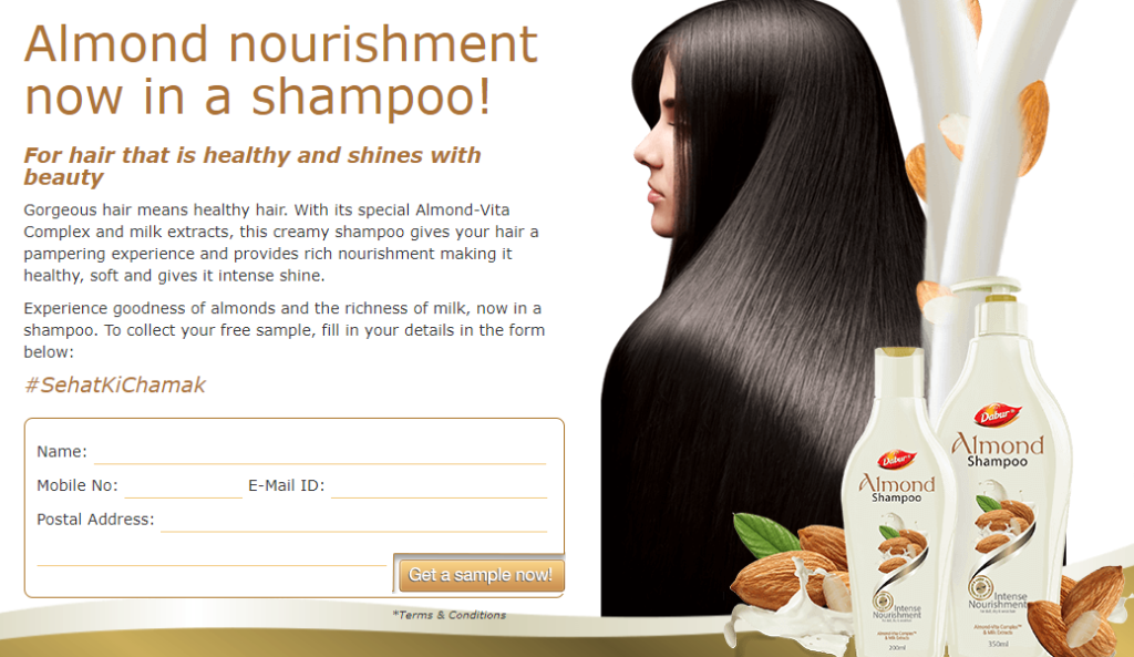 Free Sample Of Dabur Almond Shampoo
