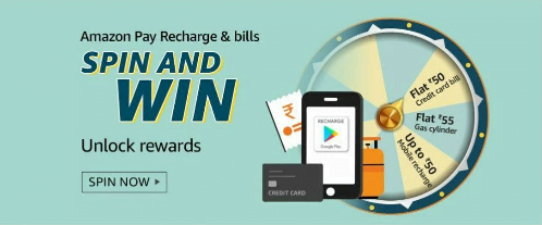 Amazon Pay Recharge & Bills Spin And Win Quiz Answers 