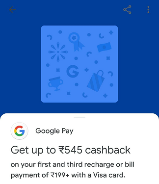 Google pay recharge offer