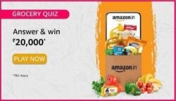 Amazon Grocery Quiz Answers Today