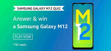 Amazon Samsung Galaxy M12 Quiz Answers - Win Samsung Galaxy M12