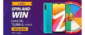 Amazon LAVA Spin And Win Quiz Answers
