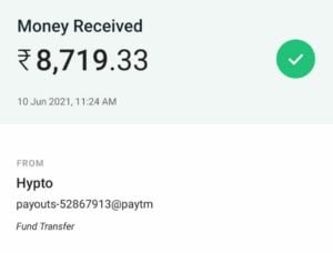 Mantrimall Payment Proof