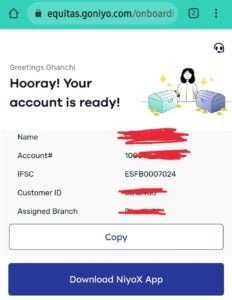 niyox free saving bank account