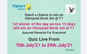 Flipkart Olympiad Quiz Answers - Win Olympiad Book Set