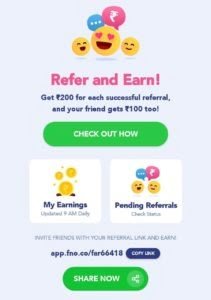 Fno play refer and earn