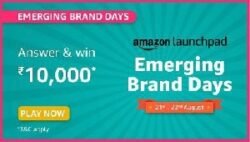 Amazon Emerging Brand Days Quiz Answers Today