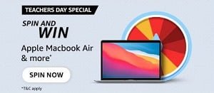 Amazon Teachers’ Day Special Spin And Win Quiz Answers Today
