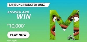 Amazon Samsung Monster Quiz Answers Today