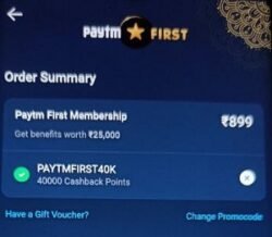 Paytm First Membership PromoCode