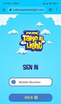 Cadbury Perk Take It Light Mobile Num