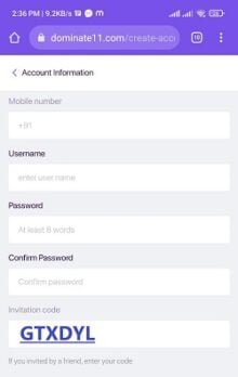 Dominate11 App Referral code