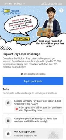Flipkart Pay Later Challenge