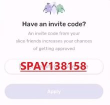 slice app invite code