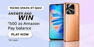 Amazon Tecno Spark 8T Quiz Answers Today