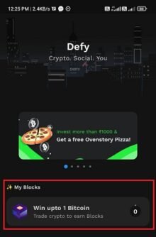 Defy Free btc offer