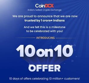 CoinDCX 10 On 10 Offer 