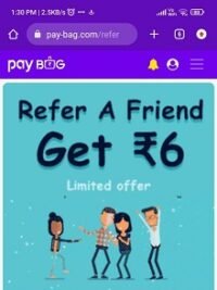 paybag refer and earn free paytm cash