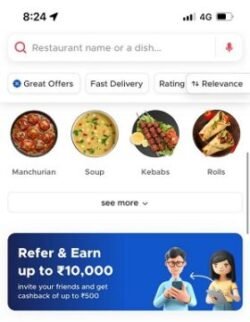 Zomato Refer and earn Offer