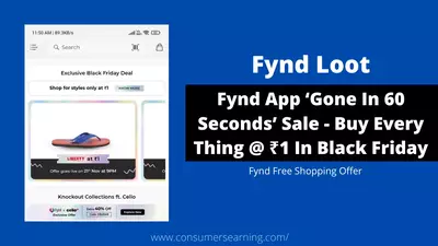 Fynd App Gone In 60 Seconds Sale