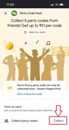 GPay Party Code